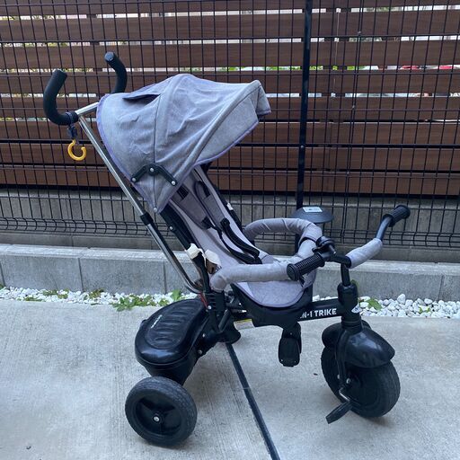 besrey 4in1 TRIKE  持ち手付き三輪車　おしゃれ　グレー　ベビー