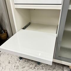W 17095 松田家具 1枚スライドガラス扉キッチンボード ◇大阪市内・東 