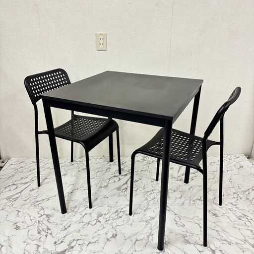 17080  IKEA ダイニングテーブルセット　3点セット   ◆大阪市内・東大阪市他 5,000円以上ご購入で無料配達いたします！◆ ※京都・高槻・枚方方面◆神戸・西宮・尼崎方面◆生駒方面、大阪南部方面　それぞれ条件付き無料配送あり！