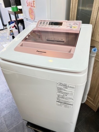 大阪市内送料無料❗️Panasonic 8㎏ 泡でしっかり洗う「即効泡洗浄」＆「すっきりフロント」 洗濯機　NA-FA80H2家電 生活家電 洗濯機