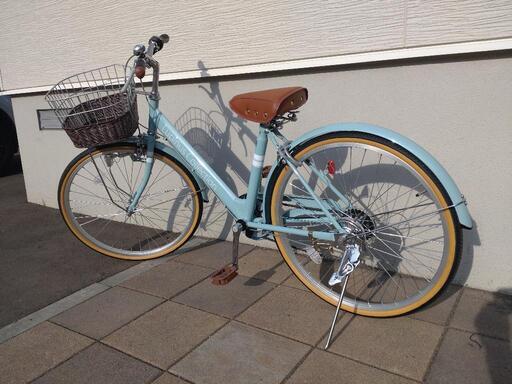 MAHALOマハロ 26インチ シマノ6速 LED仕様 子供用シティークロス