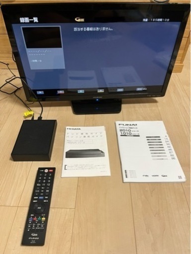 FUNAI 24型テレビ・外付けHDDセット⭐︎