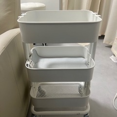 家具 椅子 ダイニングチェア　リクライニングチェア　ホワイト　３段ラックセット