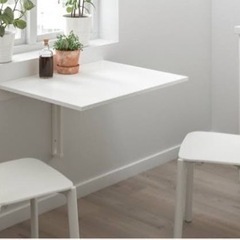 IKEA  NORBERG  壁付け折りたたみテーブル ホワイト
