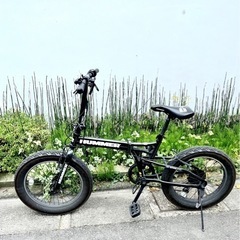 自転車 折りたたみ自転車FDB206FAT-BIKE ブラック