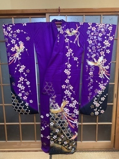 振袖 大きめ 紫 美品 綺麗 本体のみレンタル