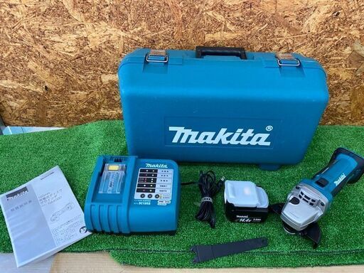 483 100mm充電式ディスクグラインダー makita マキタ GA400DRF 14.4V 3.0Ah 中古品