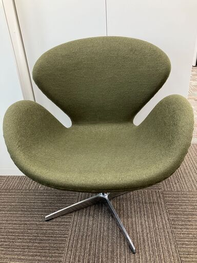 【美品】スワンチェア　ダークグリーン