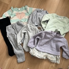 子供用品 女の子起毛冬服　95サイズ　7点セット