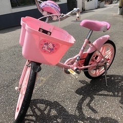 子供用自転車　補助輪付き　ブリヂストン　デコレーションキャップ付き