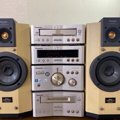 【糸島市内 送料無料】動作品 Panasonic DVDオーディオシステムコンポーネント SC-HDA710 ST-HDA710 SE-HDA710 SJ-HDA710 ペアスピーカー付き SB-HDA710　#37297-4-002 糸島市内 送料無料】動作品 Panasonic DVDオーディオシステム