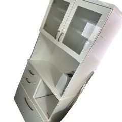 食器棚 レンジラック (約173×80) ホワイト