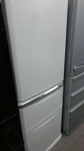 （☆ジモティ特典あり☆）三菱電機　3ドア冷蔵庫３３５L　２０１５年製　MR-C34YL　６０ｃｍ幅　自動製氷付き　白　大容量冷凍室　　高く買取るゾウ八幡東店