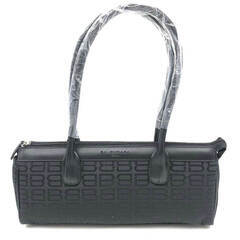 ss6267　未使用品　バレンシアガ ハンドバッグ ブラック BALENCIAGA キャンバス×レザー BB柄 黒 スクエア 鞄 かばん バッグ 上品 女性 未使用品バレンシアガ ss6267 未使用品 バレンシアガ ハンドバッグ ブラック BALENCIAGA