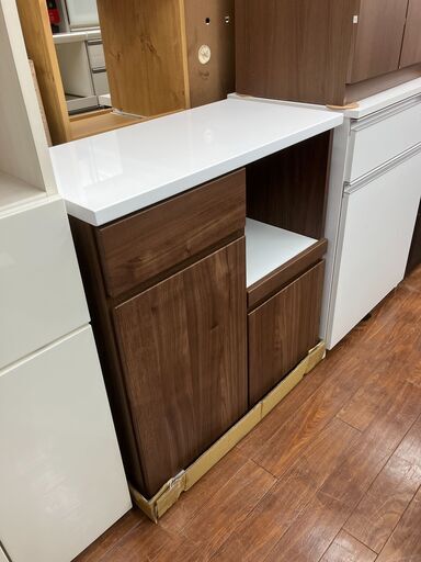 アウトレット 未使用 大川家具 キッチンカウンター No.1021● ※現金、クレジット、スマホ決済対応※