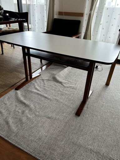 カリモク60】カフェテーブル1200 幅118cm T36420 ウォールナット 天板 