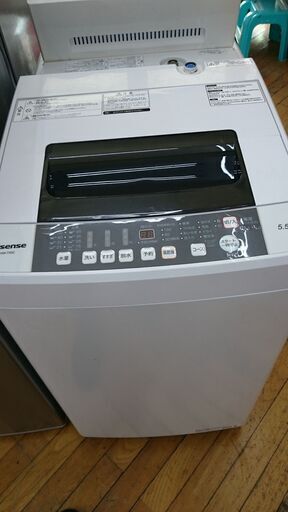 （☆ジモティ特典あり☆）ハイセンス　全自動洗濯機５.５ｋｇ　２０２０年製　HW-T55C　　54ｃｍ幅　　５.５ｋｇ　1～2人世帯向け　高く買取るゾウ八幡東店
