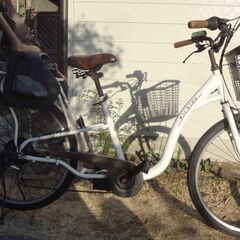 8月中お値引き価格　シマノ 電動アシスト自転車　Airbike　チャイルドシート付　中古