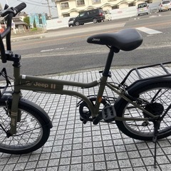 【20インチ自転車】美品❗️JEEP製　外装6段変速　リヤタイヤ、チェーン新品❗️前後キャリア付　若林自転車　膳所店　SALE中❗️