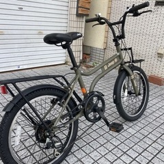 【20インチ自転車】美品❗️JEEP製　外装6段変速　リヤタイヤ、チェーン新品❗️前後キャリア付　若林自転車　膳所店　SALE中❗️