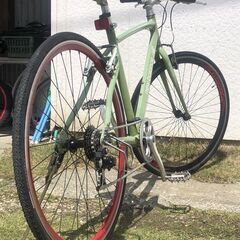 NEWBALANCE クロスバイク アルミフレーム 7段変速カスタム車