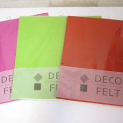 未使用☆フェルト 3枚 DECO FELT 3ミリ厚