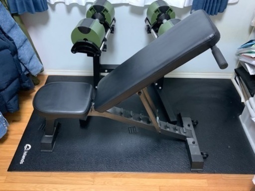 最終値引きフレックスベル　32kg×2とラックとトレーニングベンチセット