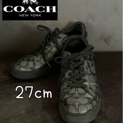 【coach】シグネチャーレザースニーカー27cm【コーチ】