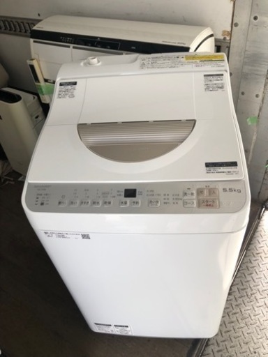 福岡市内配送設置無料　ES-TX5E縦型洗濯乾燥機 ゴールド系 [洗濯5.0kg /乾燥3.5kg /ヒーター乾燥(排気タイプ) /上開き]