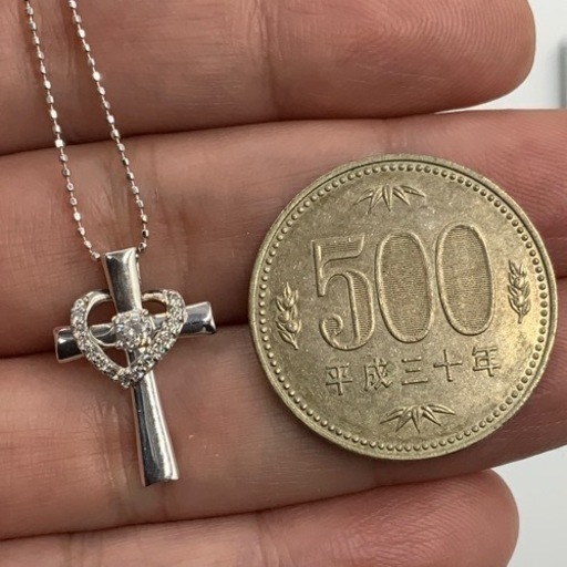ネックレス 18金 ホワイトゴールド ダイヤモンド 1.20ct ブラウン 