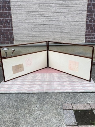 茶道具 風炉先屏風 冬・夏兼用 両面使用可能 紙箱付 間仕切り 衝立 結界 茶室仕切り パーテーション 和家具
