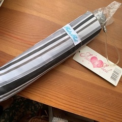 新品　折りたたみ傘　55㎝　ストライプ