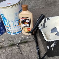 使いかけ塗料と塗装用具