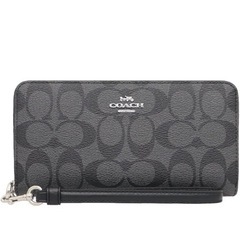 明日まで/COACH 長財布 シグネチャー/ （ストラップ付き）...