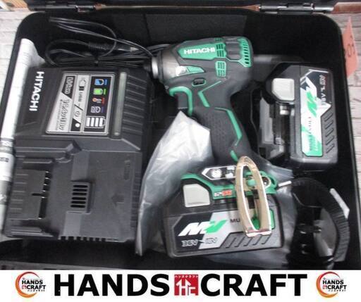 日立　HITACHI　WH36DA(2XP)　インパクトドライバ　中古美品　バッテリ18-36V二個/充電器付き　【ハンズクラフト宜野湾店】