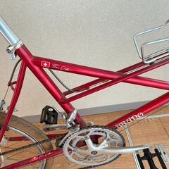 BRUNO　ミニベロ　20インチ　８段　ブルーノ　自転車　赤系　レッド　RED　かわいい　おしゃれ　USED