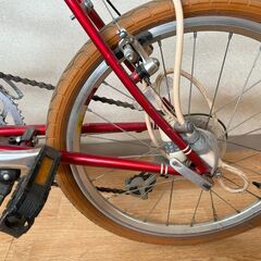 BRUNO　ミニベロ　20インチ　８段　ブルーノ　自転車　赤系　レッド　RED　かわいい　おしゃれ　USED