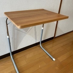 木目調,折り畳みテーブル 55✖️50✖️40-70センチ高さ調整