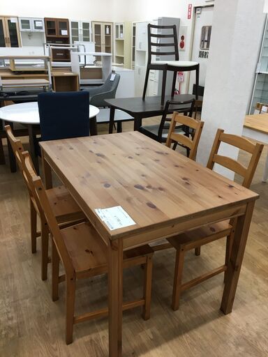 ★ジモティ割あり★ イケア　IKEA 4人掛けダイニングセット  W118×D74×H74 クリーニング済み SJ5462