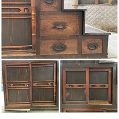 ☆値下げしました☆　階段箪笥　昭和レトロ　和箪笥　時代箪笥　古民家　破損多数あり　ジャンク品