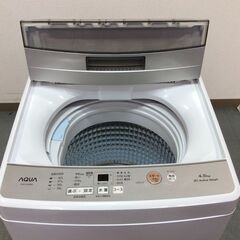 5/4受渡済）JT8663【AQUA/アクア 4.5㎏洗濯機】美品 2023年製 AQW-S4M 