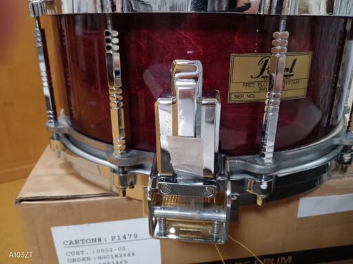値下げしました Pearl パール snaredrum スネアドラム FREE FROATING SYSTEM Maple Shell Cherry Red MADE IN JAPAN snare drum スネア ドラム
