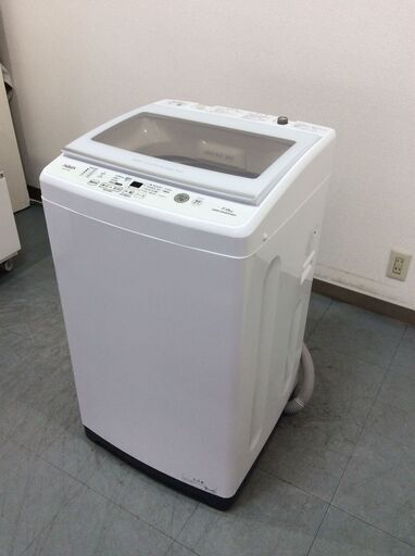 （5/6受渡済）JT8613【AQUA/アクア 7.0㎏洗濯機】美品 2022年製 AQW-V7M 家電 洗濯 簡易乾燥付