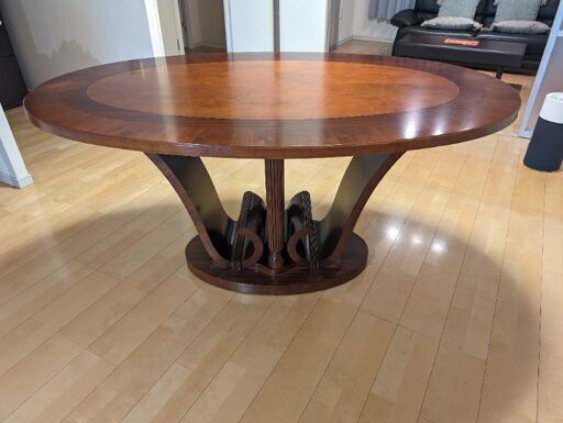 10/13廃棄】ダイニングセット 楕円形テーブル、イス3脚