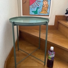 【中古】IKEA★GLADOM〜トレイテーブル：モスグリーン？