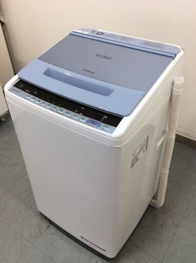 YJT8668【HITACHI/日立 7.0㎏洗濯機】美品 2019年製 ビートウォッシュ BW-V70C 家電 洗濯 簡易乾燥付