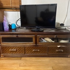 家具 ラタン調　テレビ台