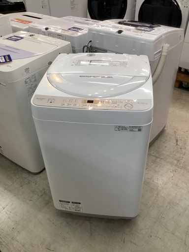 安心の6ヶ月保証付き！！ SHARP　6.0kg全自動洗濯機　ES-GE6C-W  2019年製