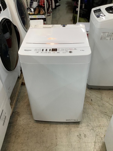 安心の6ヶ月保証付き！！ Hisense　5.5kg全自動洗濯機　HW-T55D  2020年製