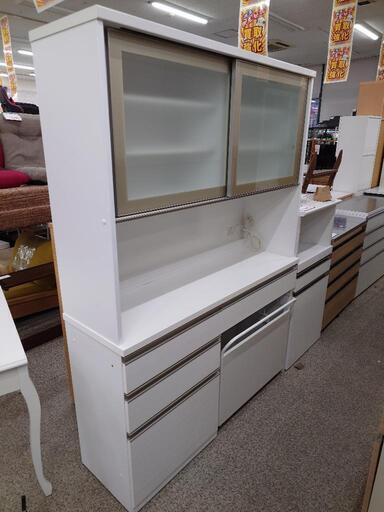 【ダイニングボード】ダイニングボード ニトリ キッチンボード レンジボード 食器棚 カップボード キッチン家具 ダイニング家具 ソフトクローズ:ホワイト